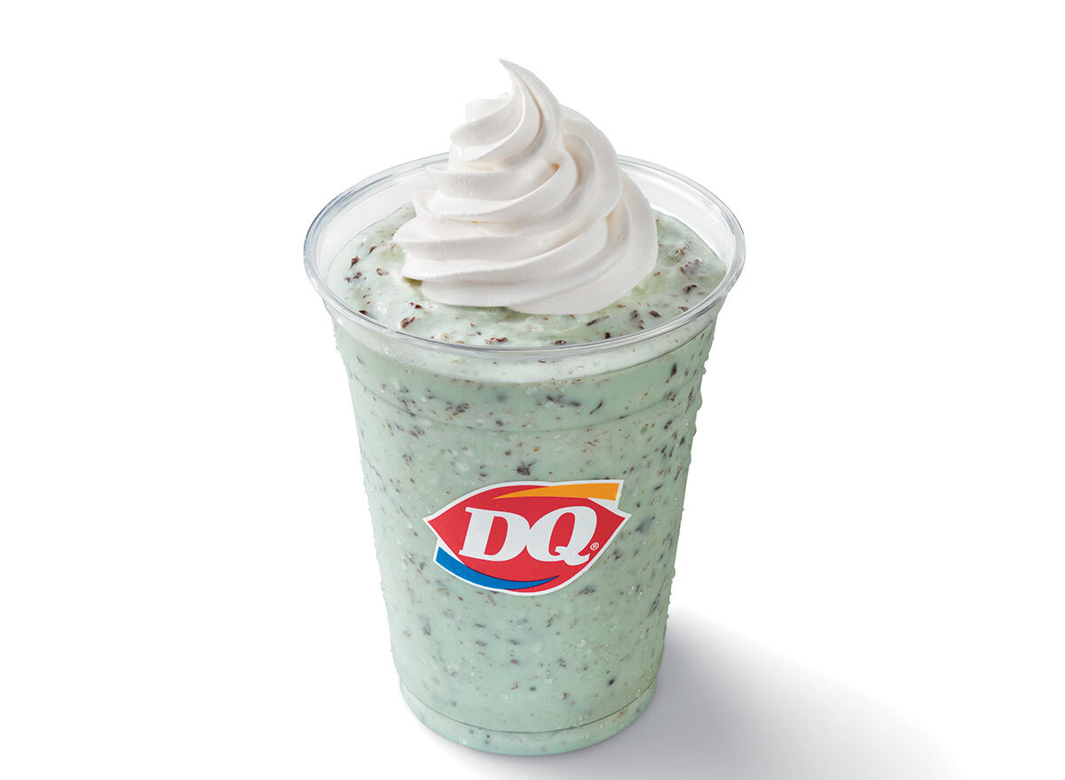 dairy queen mint chip shake