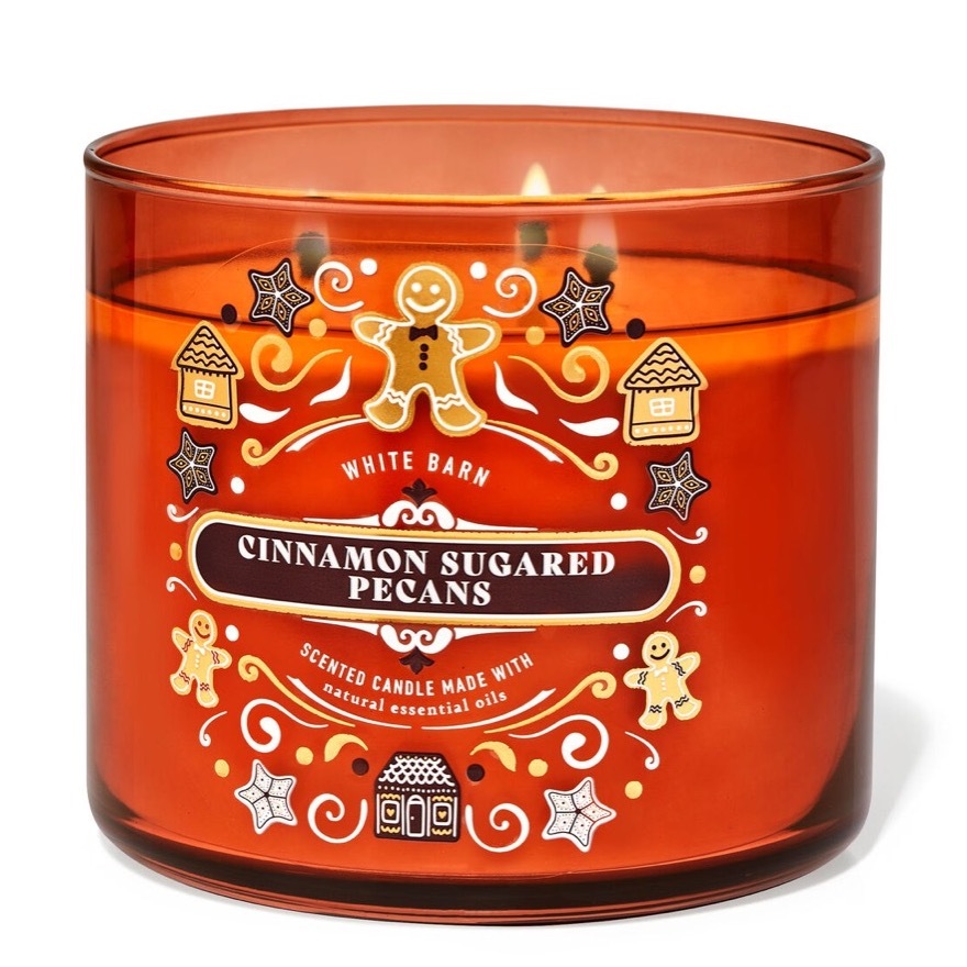 bath and body works cinnamon sugared pecans candle