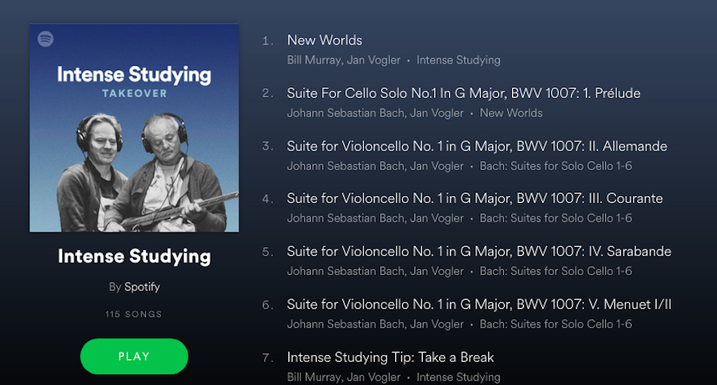 bill murray spotify playlist