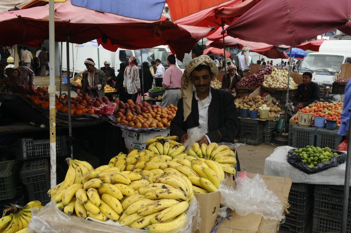 Street market in Yemen