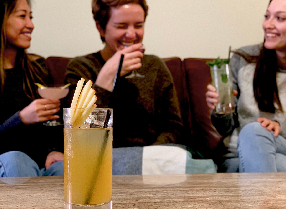 cocktail on table with friends