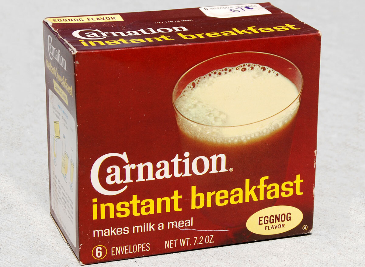 Carnation instant breakfast eggnog flavor