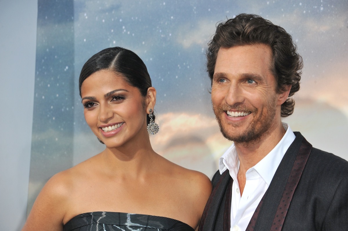 Camila Alves and Matthew McConaughey at the premiere of 