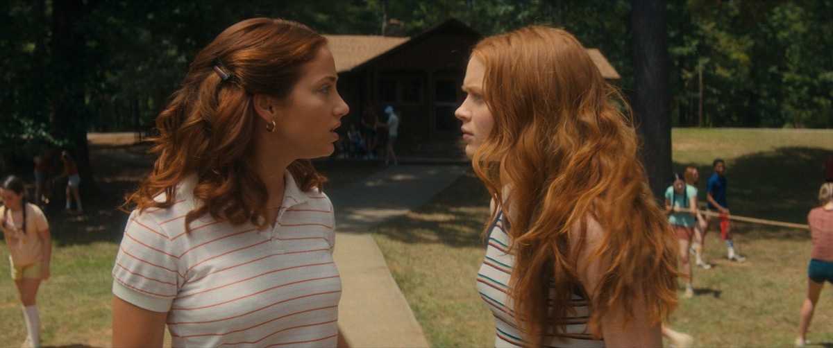 Emily Rudd and Sadie Sink in Fear Street Part 2: 1978