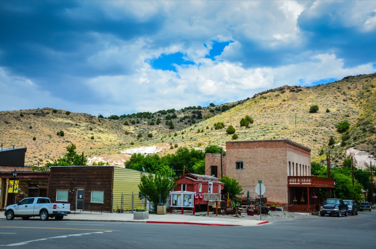 historic buildings in the lonely city of Eureka Nevada