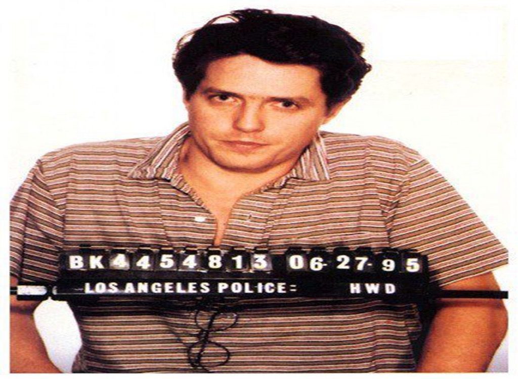 Hugh Grant funny celebrity mugshots