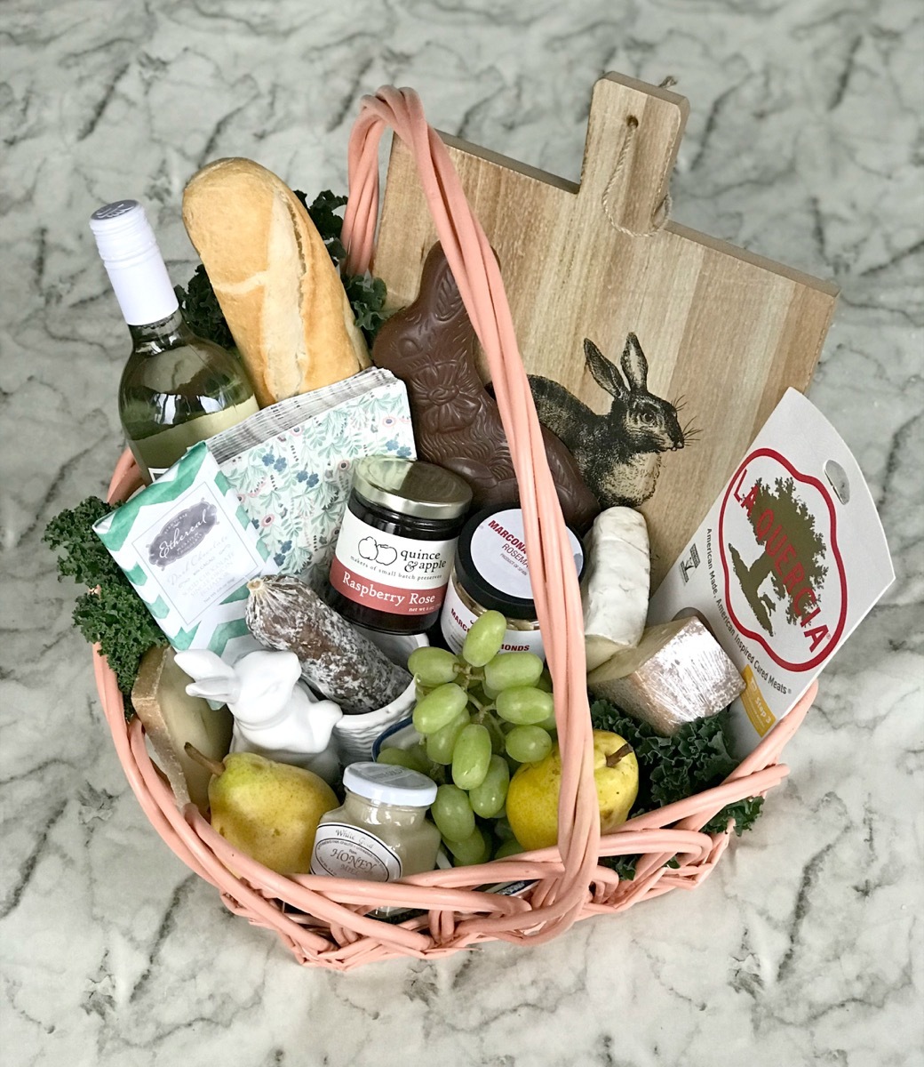 Easter charcuterie board basket