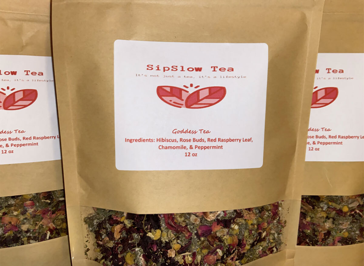 bags of sipslow goddess tea