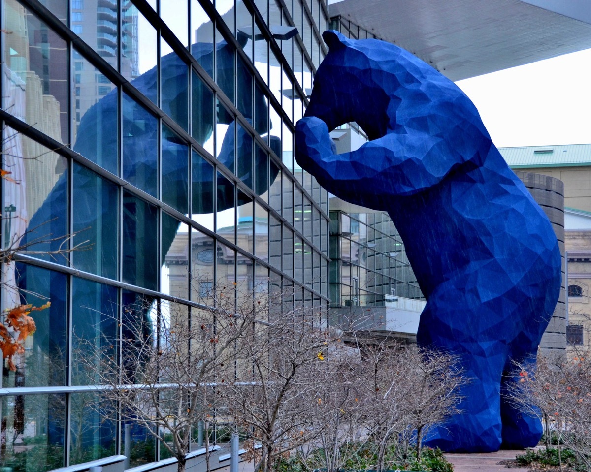 colorado big blue bear statue famous state statues