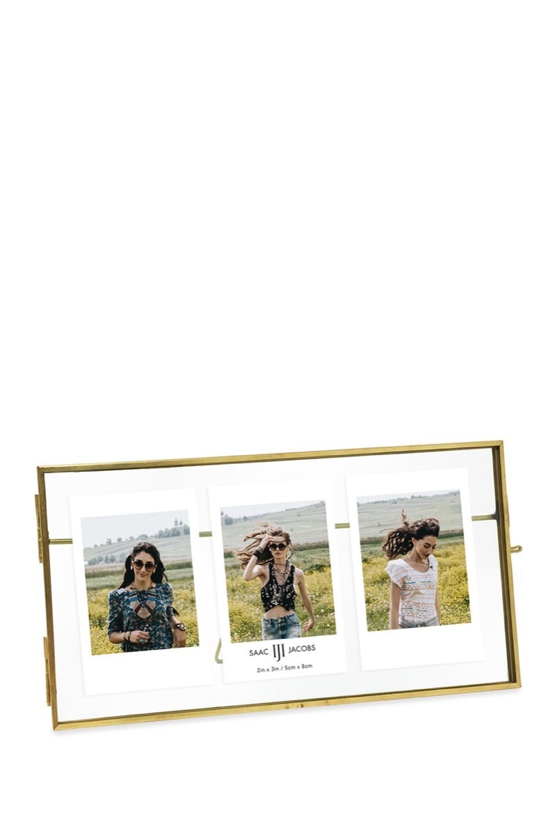 three photos in a gold photo frame, hanukkah gifts