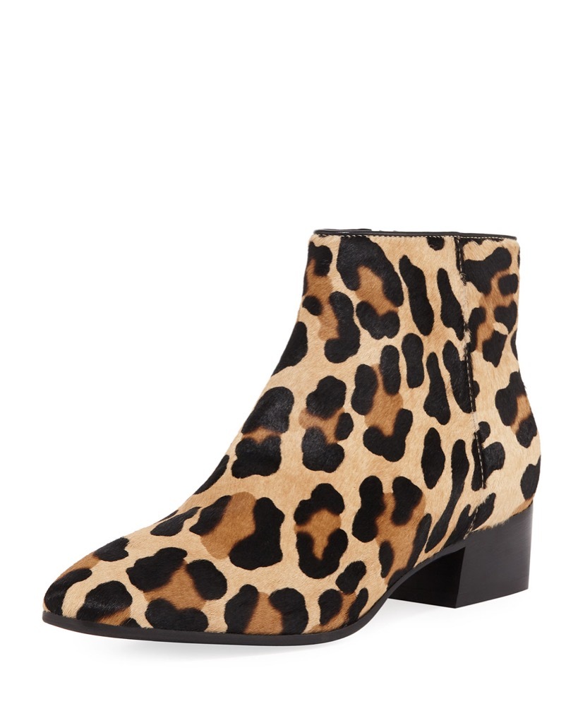 leopard print bootie