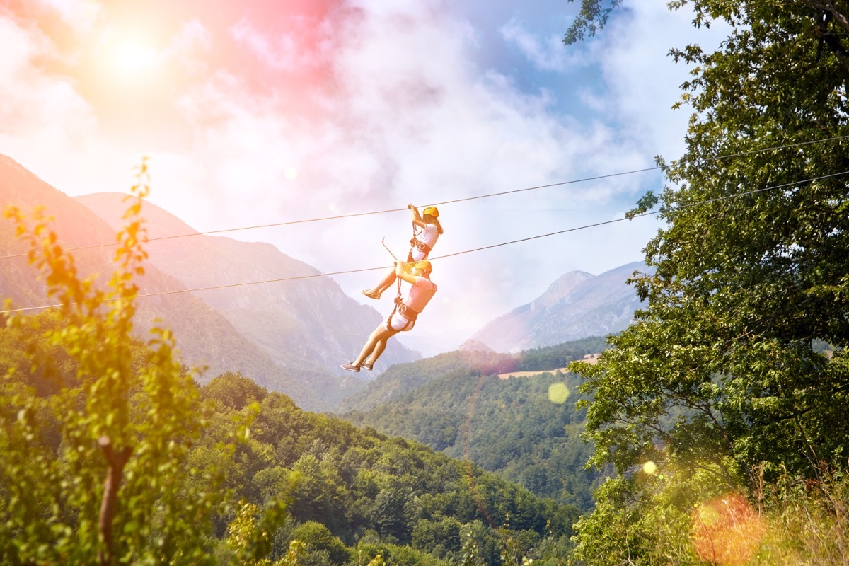 Person Ziplining Unique College Courses