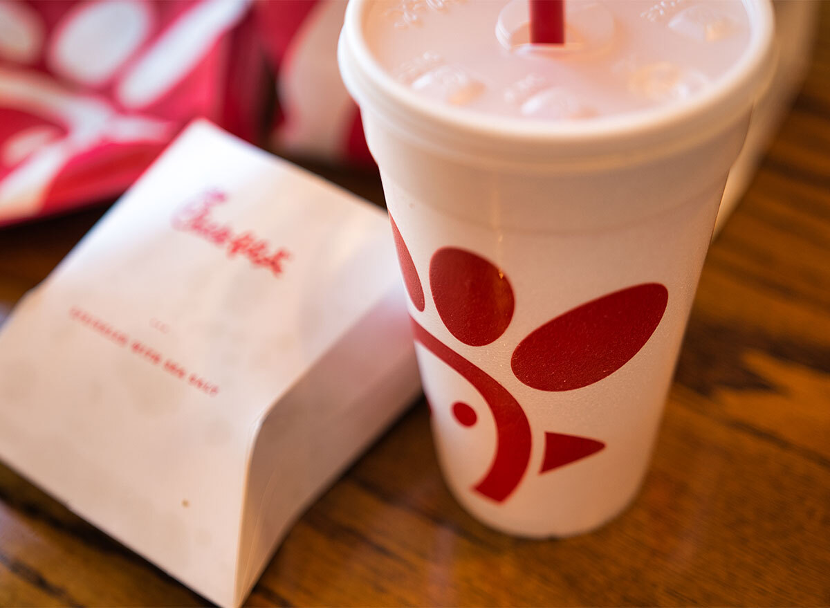 chick-fil-a drink and fry box