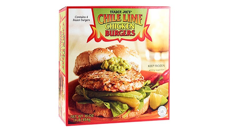 trader joes chile lime chicken burgers - best trader joe's frozen meals