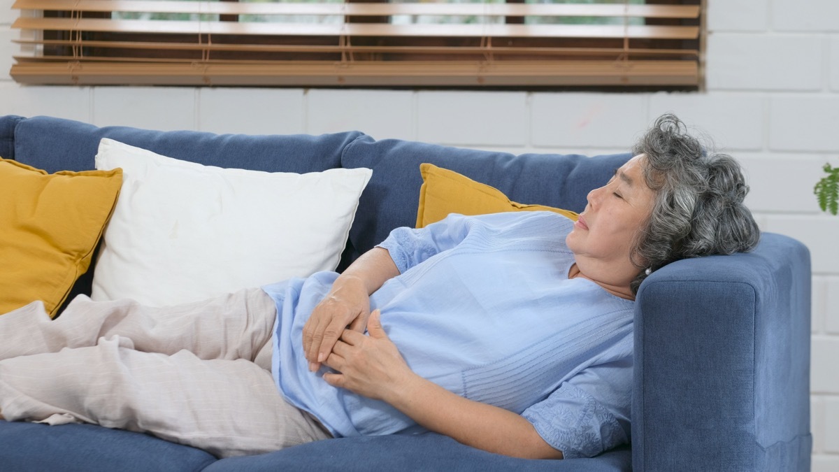 older woman taking a nap