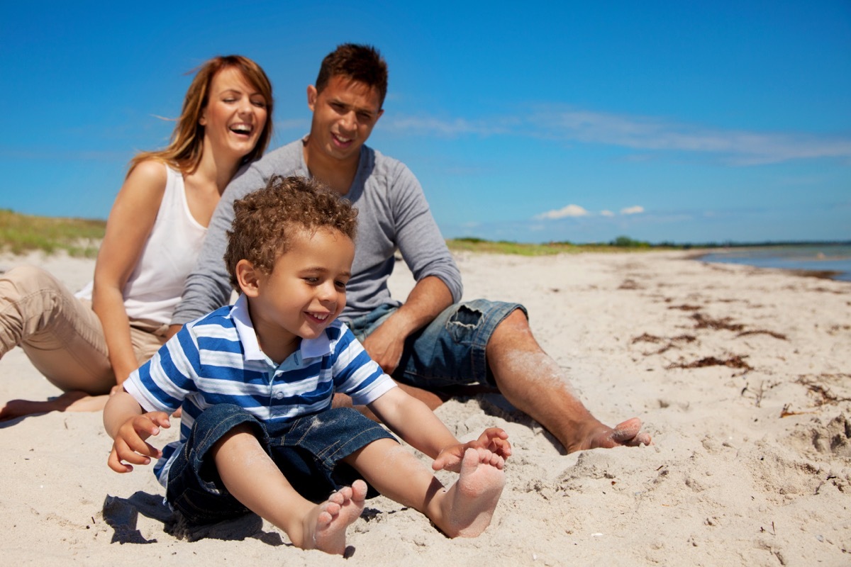 Biracial Family on Beach, things Floridians are tired of hearing