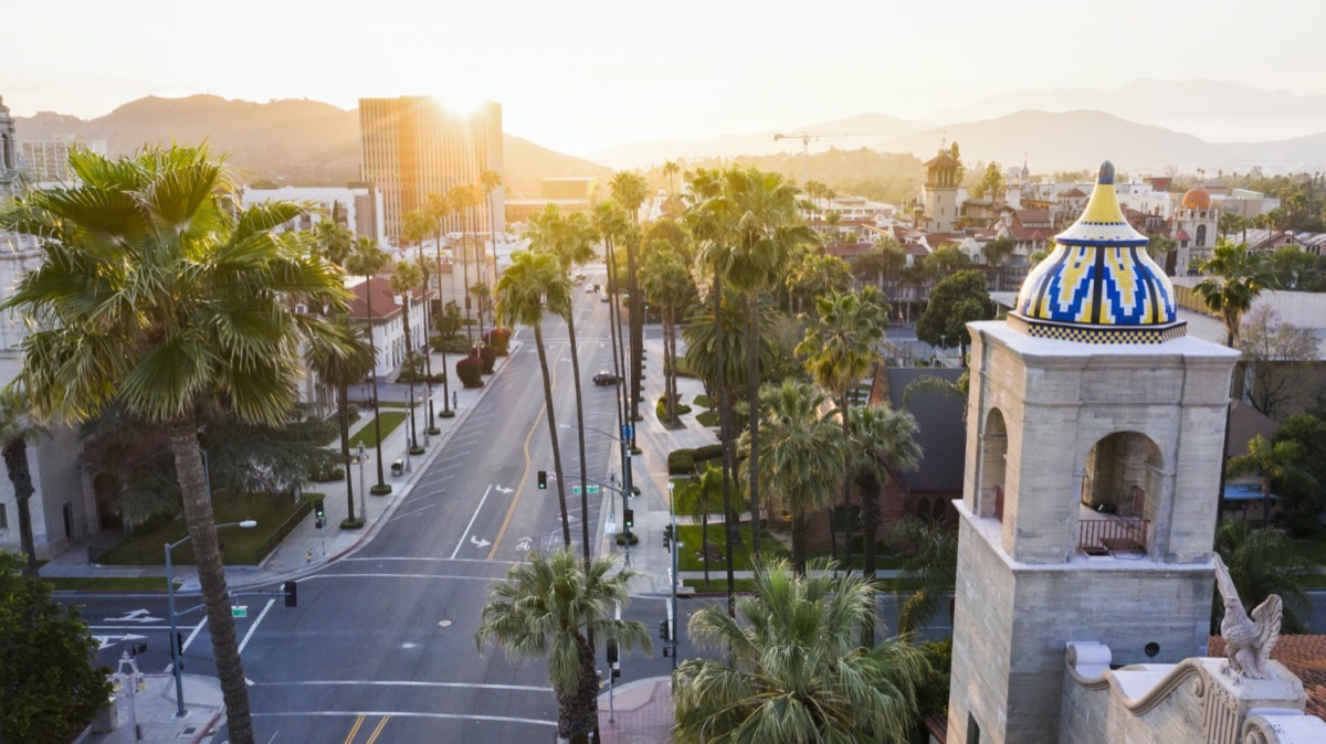 cityscape photo of Riverside, California at sunset