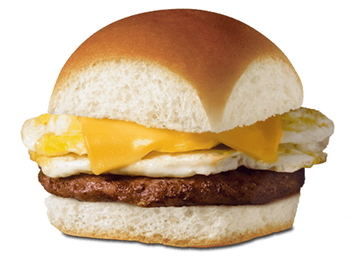 Sausage egg cheese slider