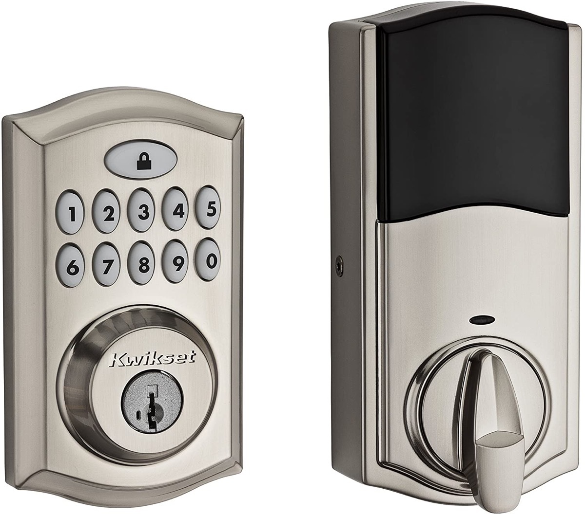 coded silver smart lock