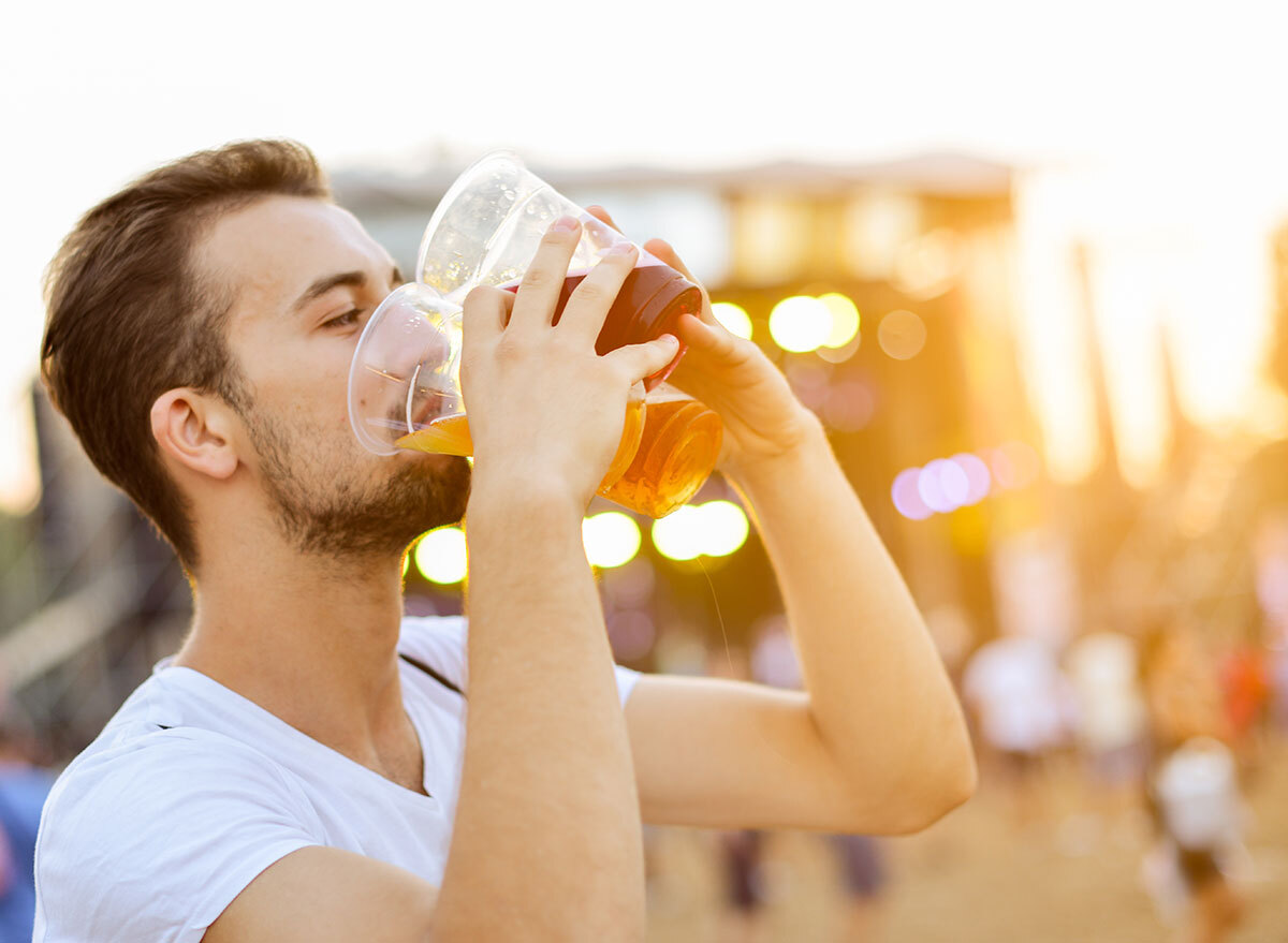 drinking beer