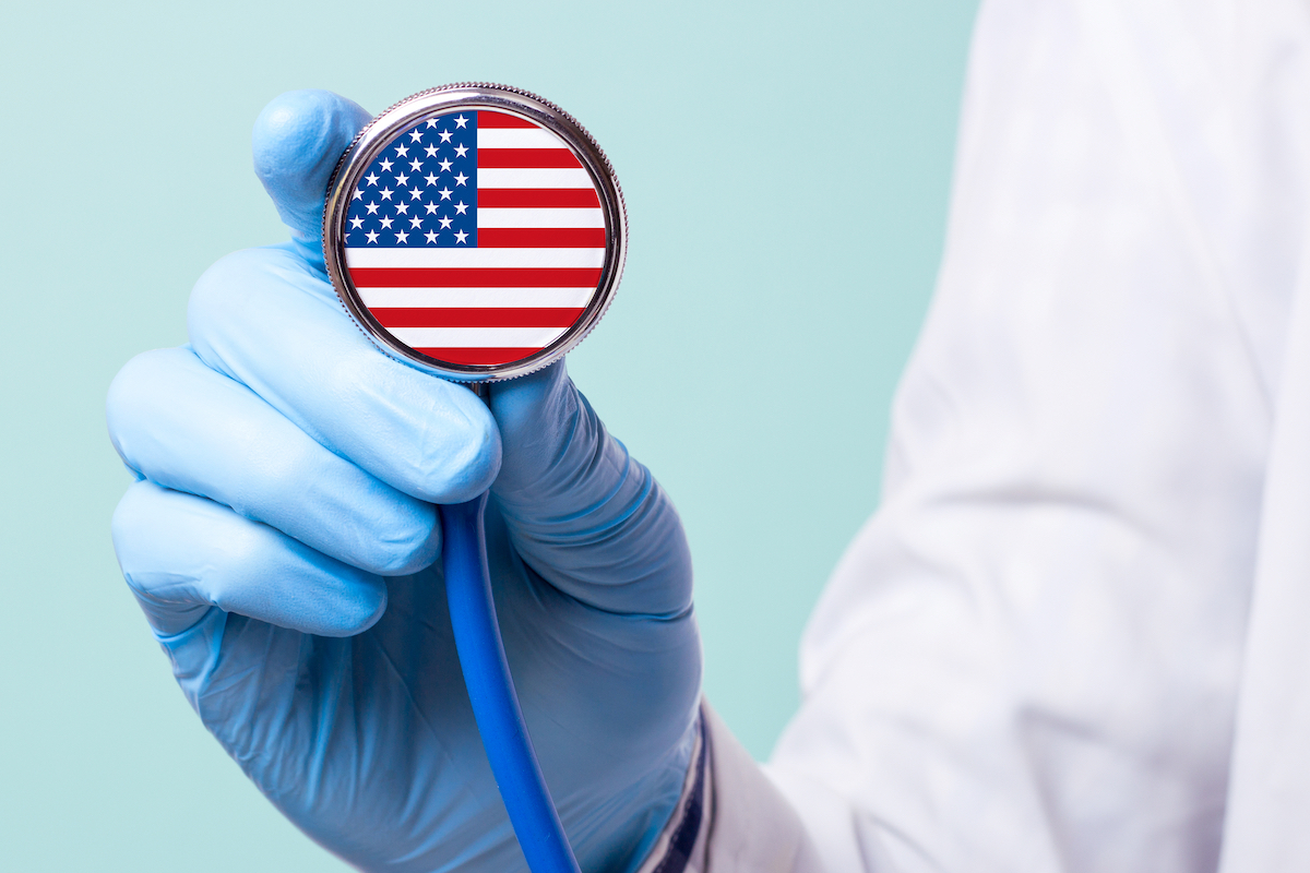 American flag stethoscope