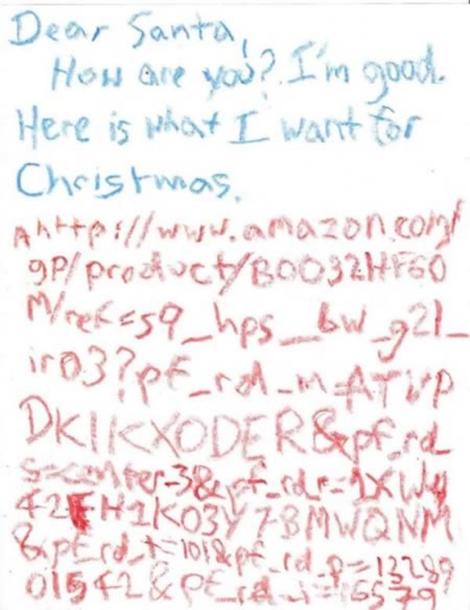 Letter to Santa christmas fails