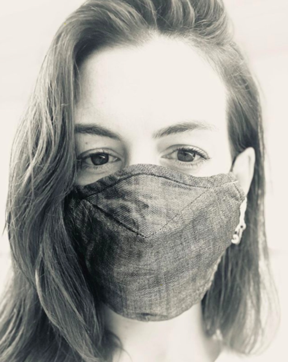 Anne Hathaway Instagram mask selfie