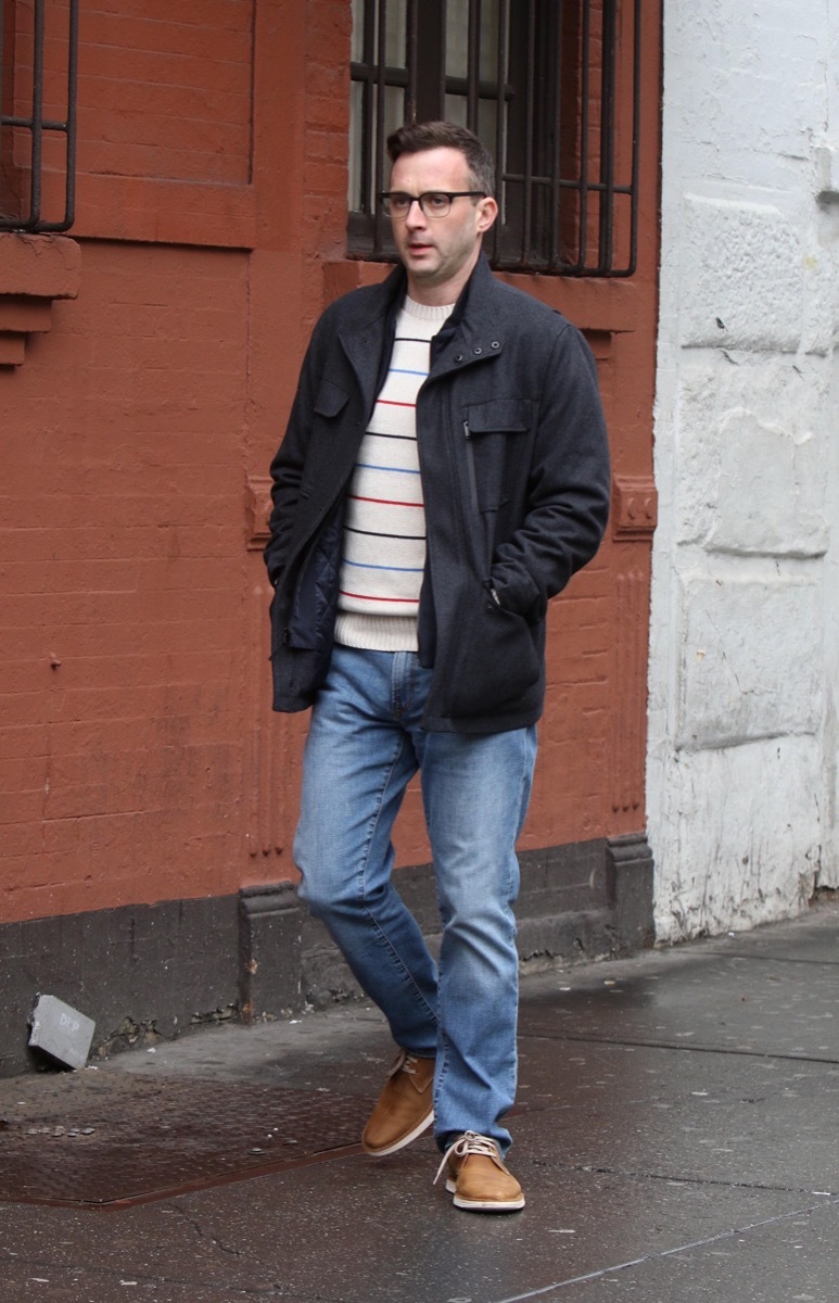 Eddie Kaye Thomas on the set of SVU in 2020