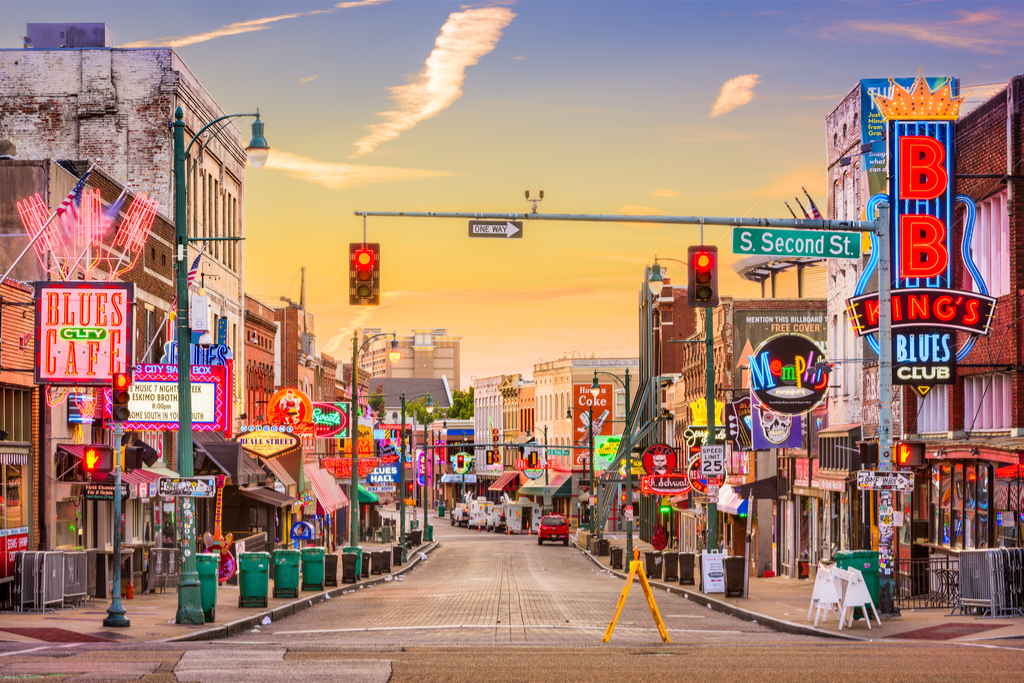 Memphis Tennessee American Cities Vacation Destinations