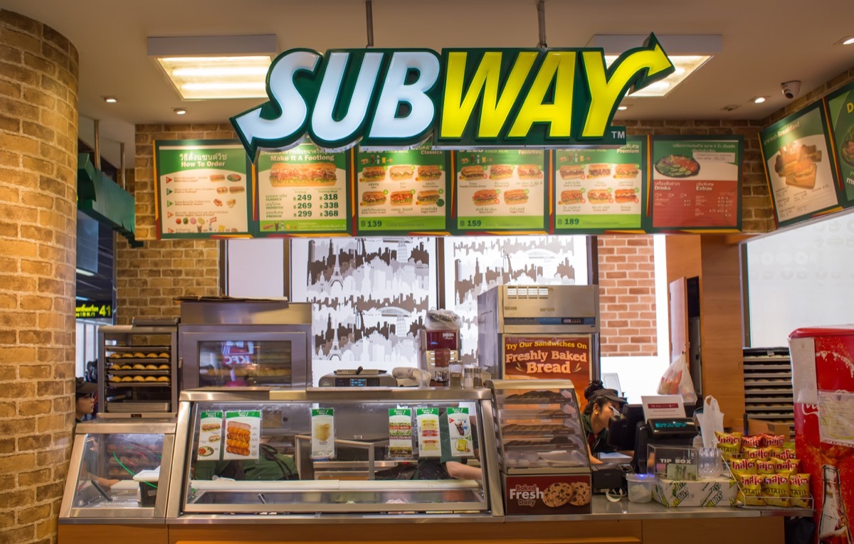 Subway sandwich shop storefront