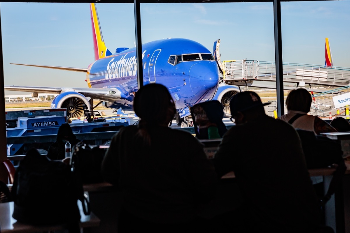 waiting to board southwest flight