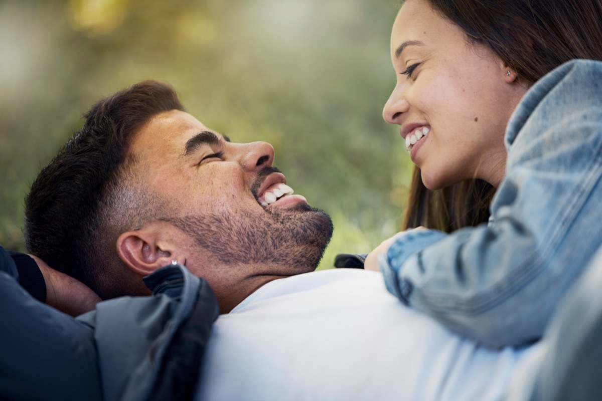 Happy Couple Laughing Together