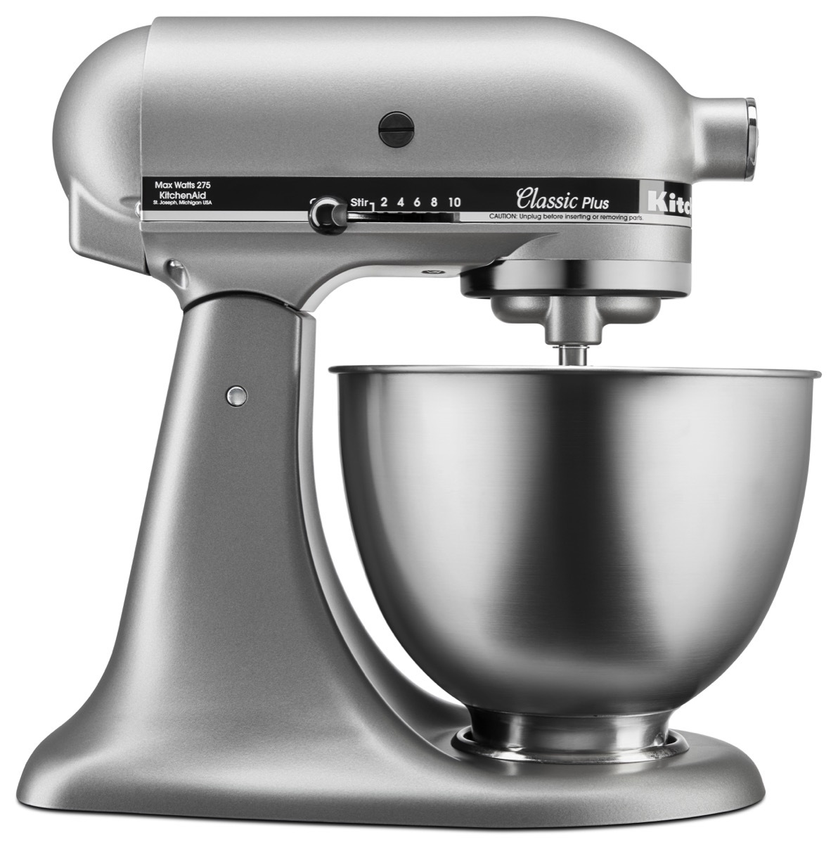 kitchen aid classic plus silver stand mixer