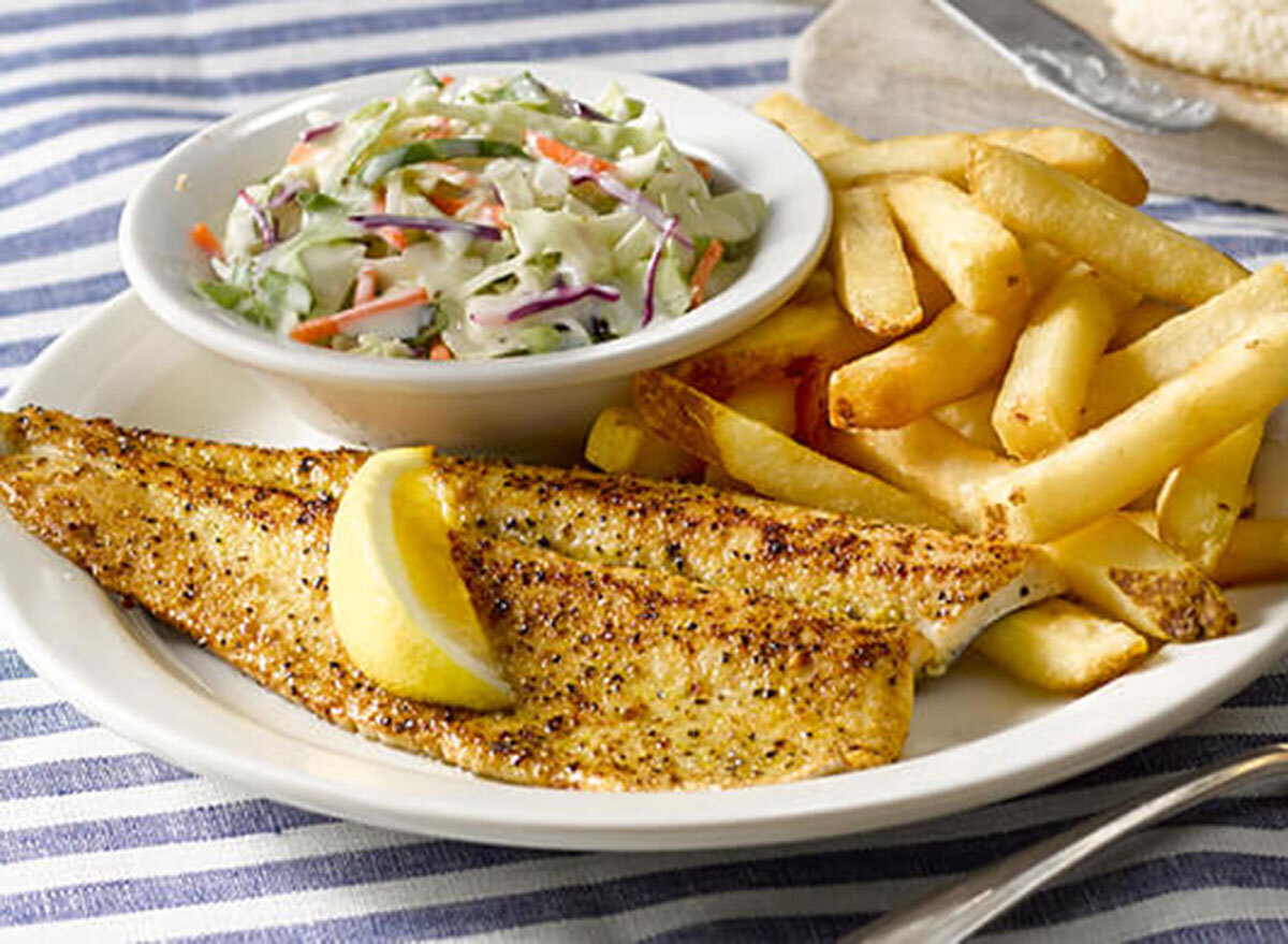 lemon pepper grilled rainbow trout plate cracker barrel