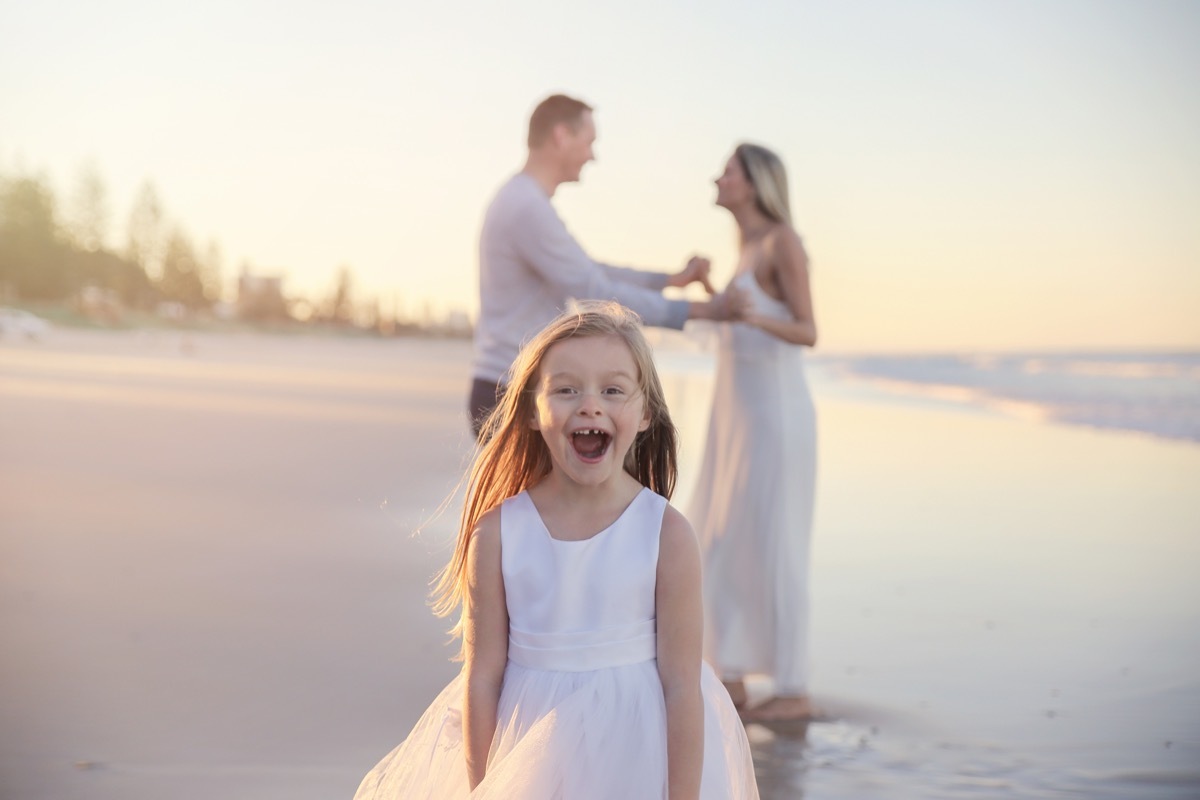 Little Girl Photobombing a Nice Photo {Words That Didn't Exist 40 Years Ago}