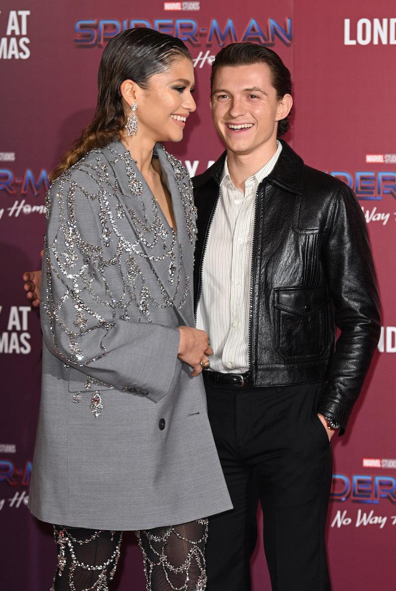 Zendaya and Tom Holland at a photocall for 