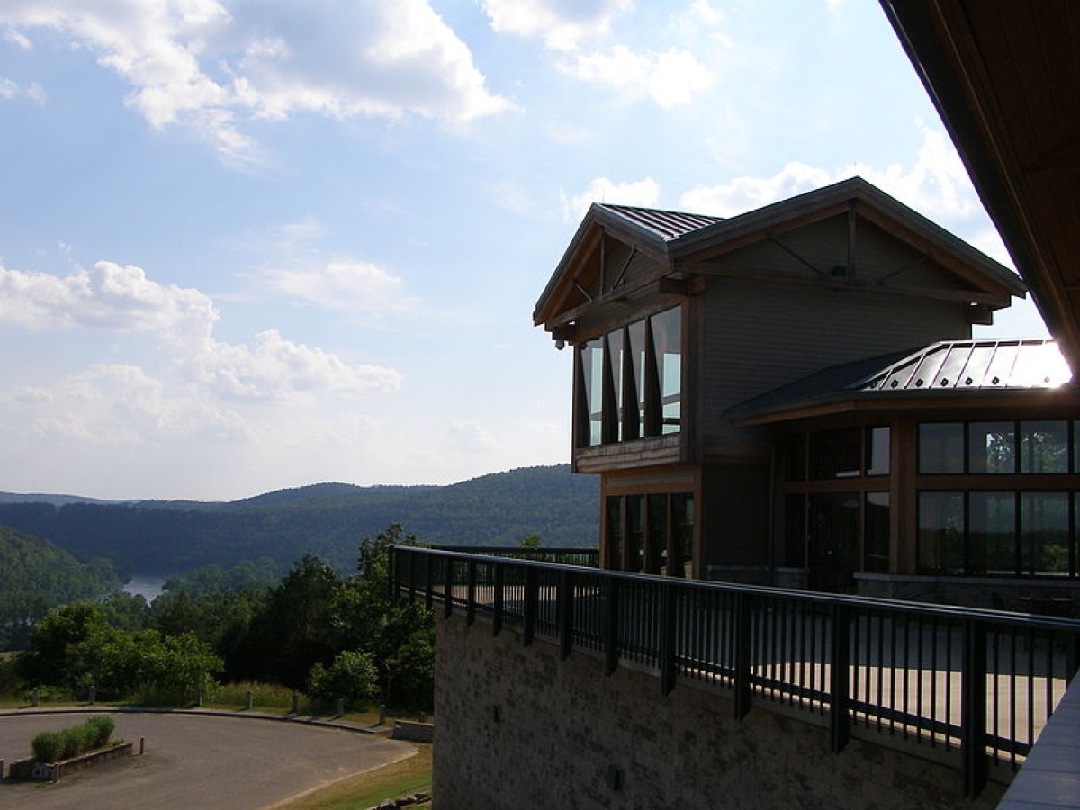 Visitors center overlooking Bull Shoals State Park, Arkansas.