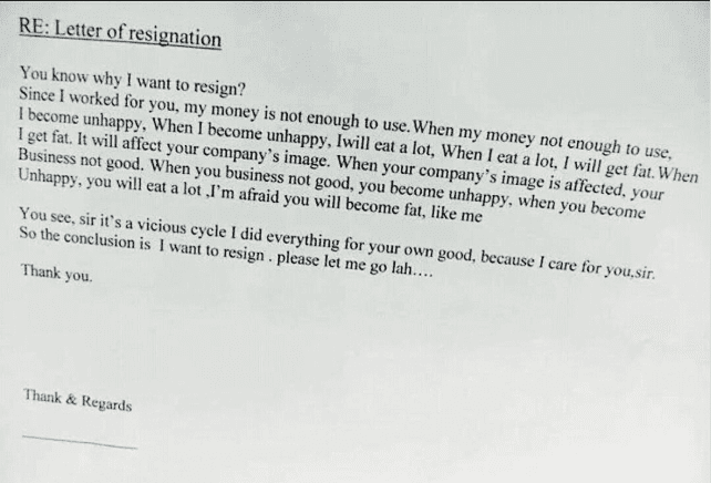 resignation 16