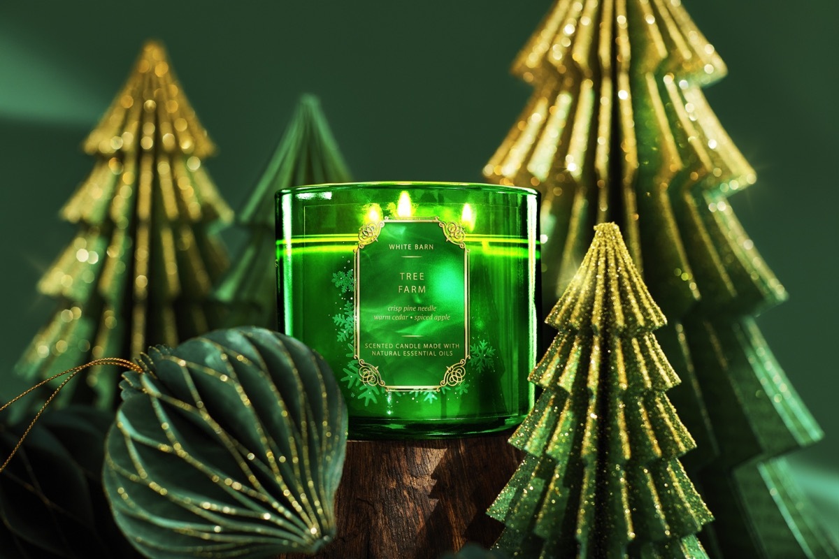 bath and body works tree farm candle