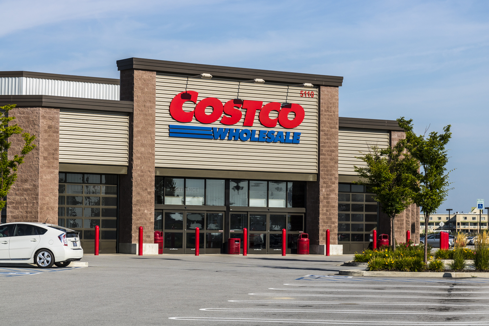 The exterior of a Costco store