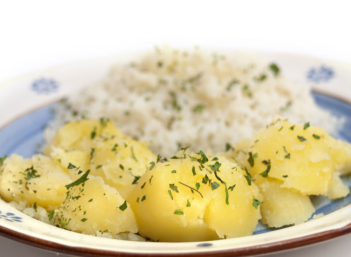 boiled potatoes