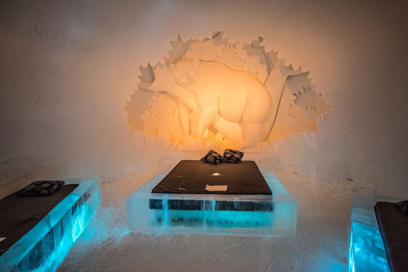 bear suite in ice hotel in finland