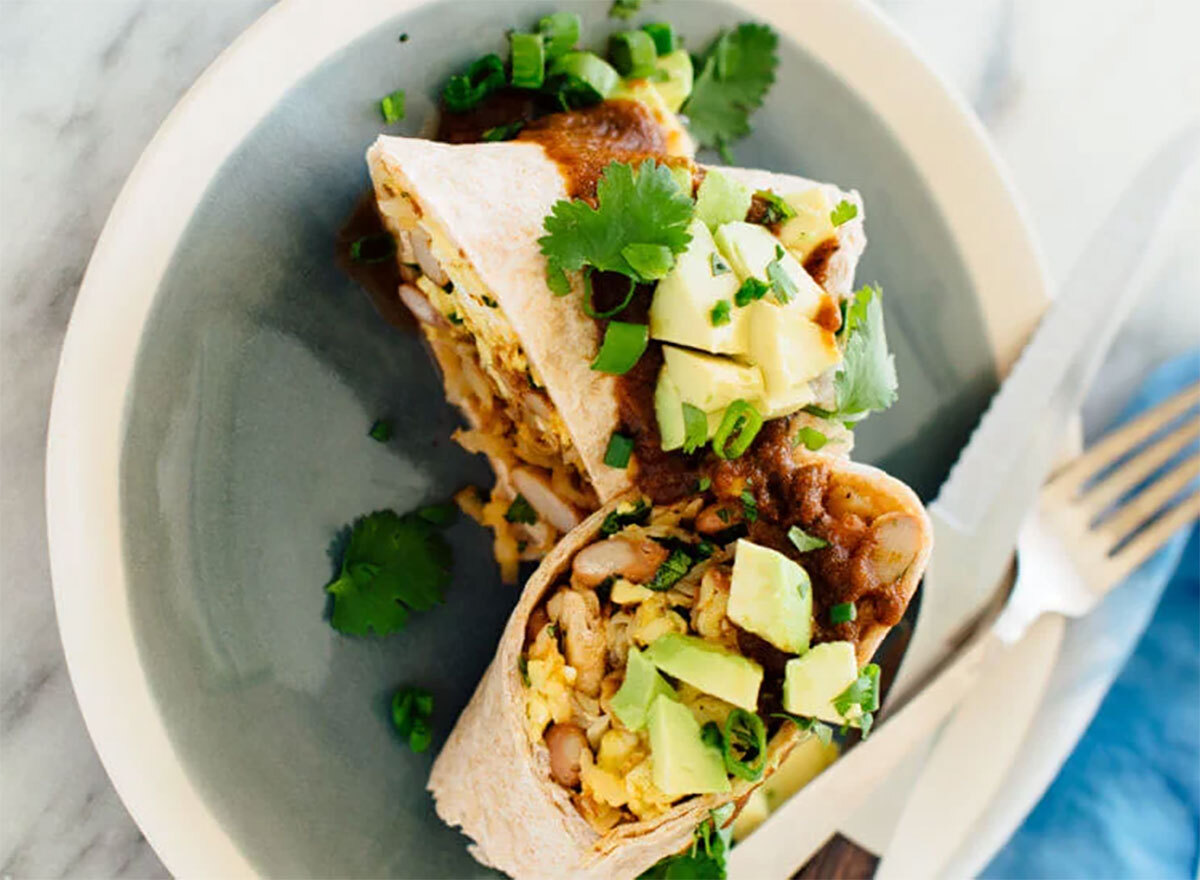 vegetarian breakfast burrito