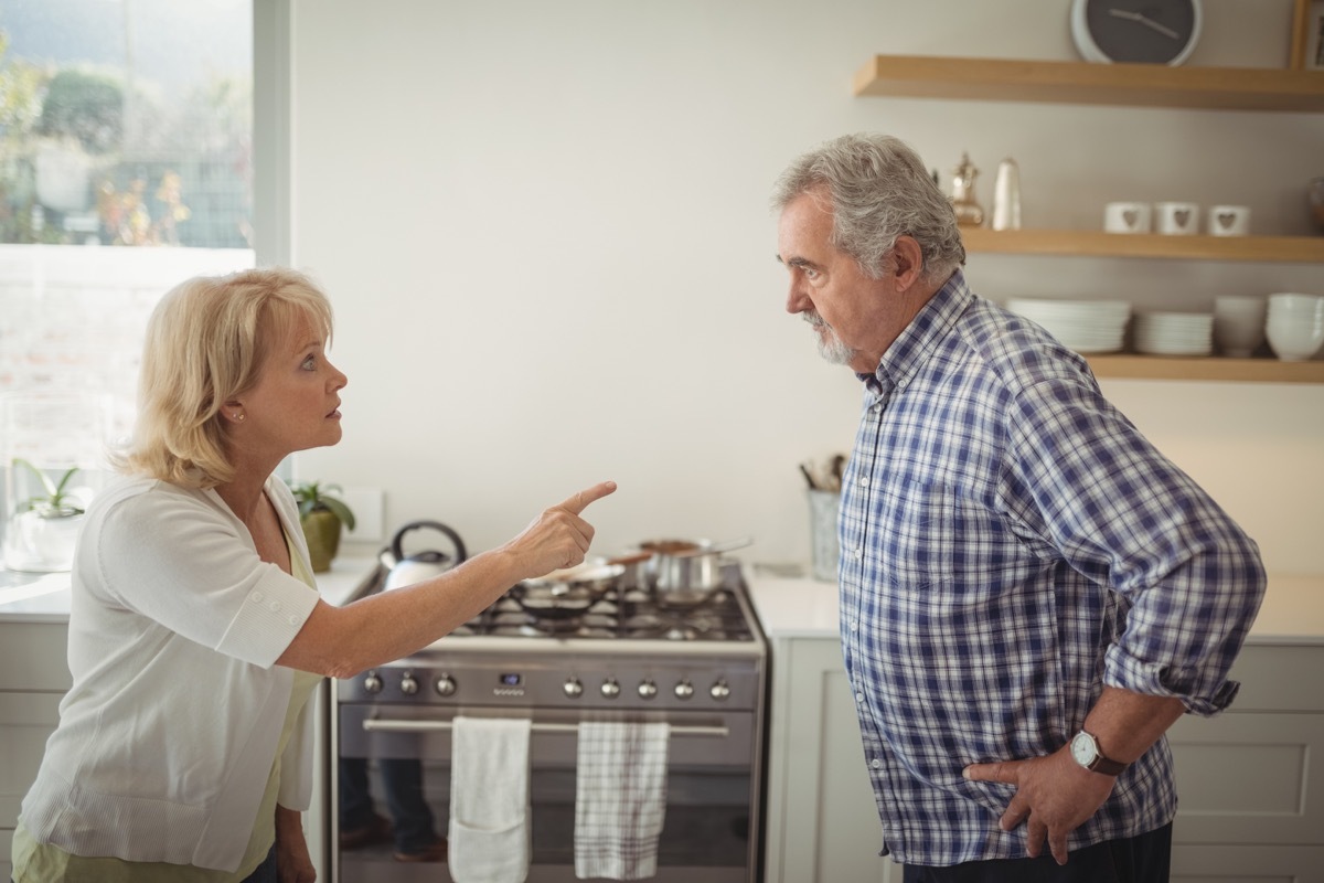 older couple fighting with each other