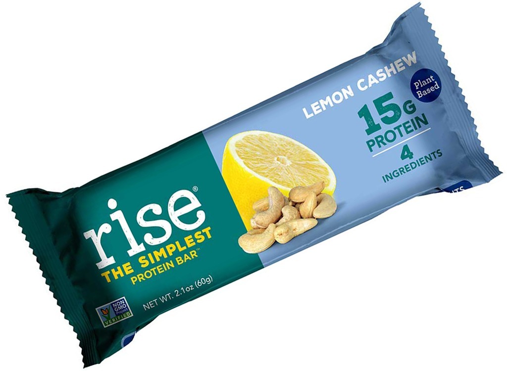 rise lemon cashew plant based protein bar