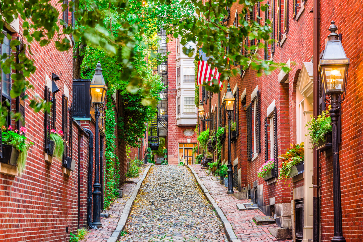 A street in Beacon Hill in Boston