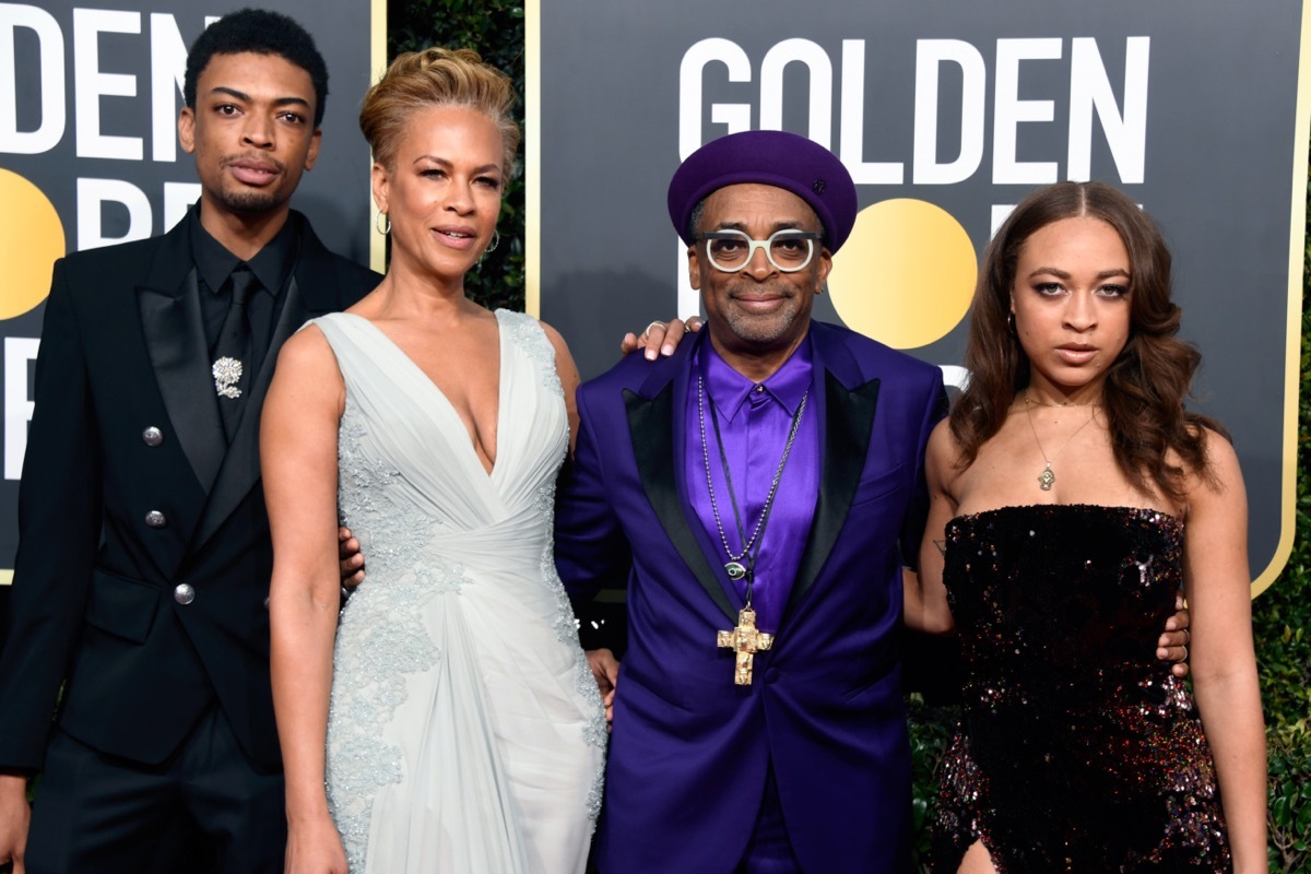 Satchel Lee, Spike Lee, Tonya Lewis Lee, and Jackson Lee in 2019