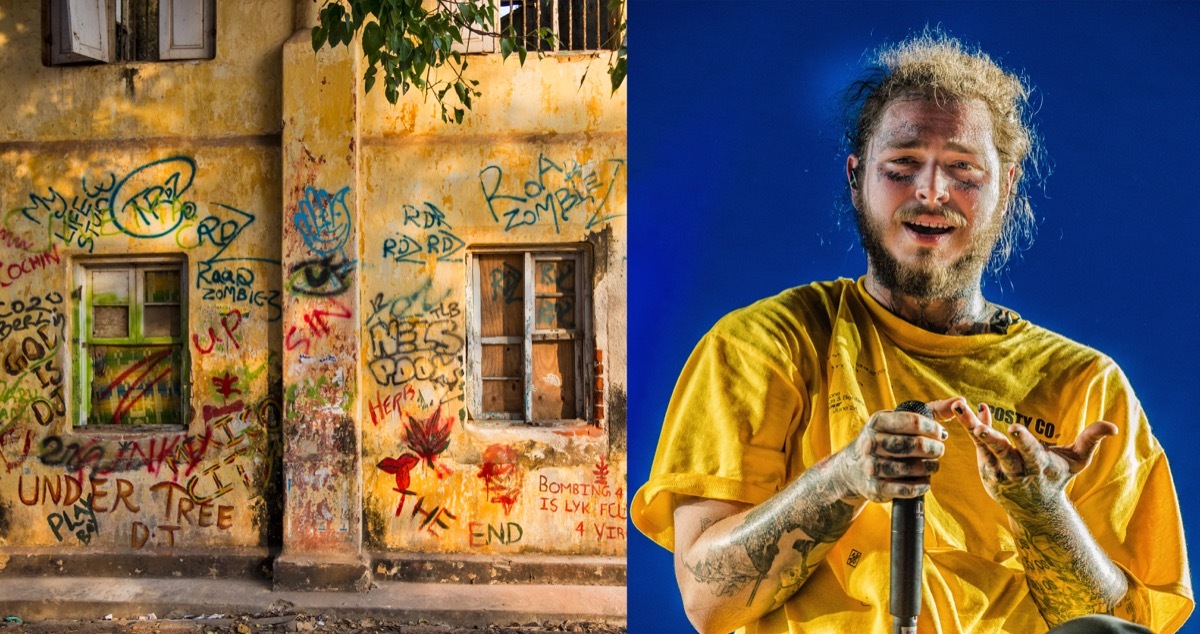 post malone and his lookalike house