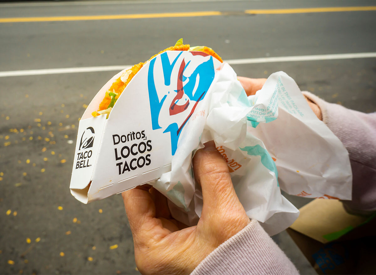 doritos locos taco in wrapper